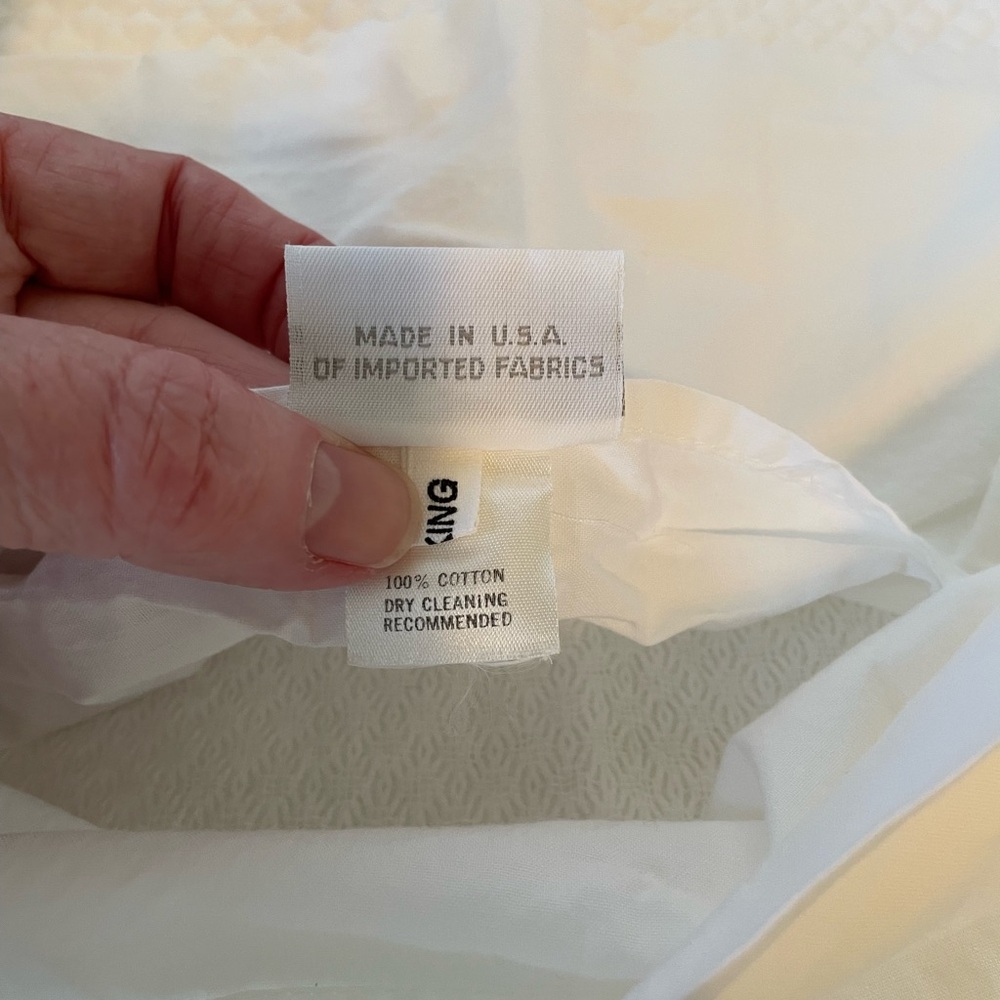 King Quilted Pillow Shams, Diamond Pattern, Set of Two - Picture 8 of 10